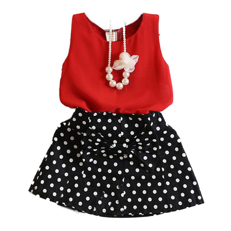 Summer Fashion Kid Girls Sleeveless Red Chiffon Tops Bowknot Dot Skirt Clothes Set Cute Girls Baby Kids Clothes Outfits Set 2~7Y, As pic
Summer Fashion Kid Girls Sleeveless Red Chiffon Tops Bowknot Dot Skirt Clothes Set Cute Girls Baby Kids Clothes Outfits Set 2~7Y, As pic