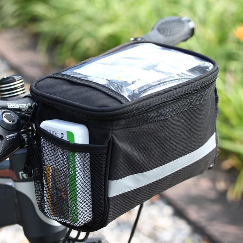WaterprooF Road Bike Handlebar Bag Cycling Front Basket Pannier Frame Waterproof Bicycle Bags With Broader Reflective Strap1