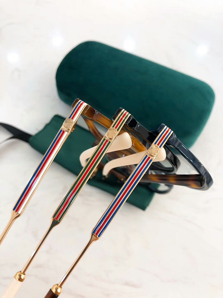 Brand quality glasses frame plank metal stripe design temple for prescription glasses case wholesale
