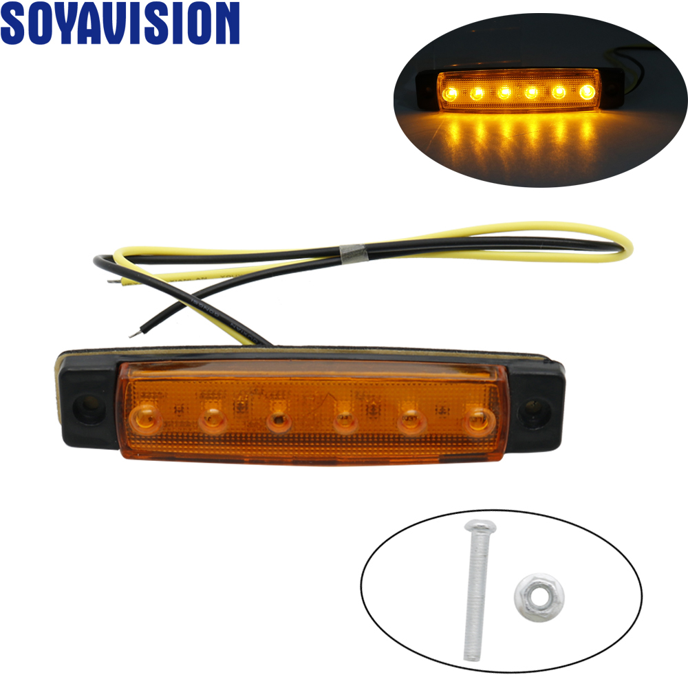 12V 6 LED Car Bus Truck Trailer Lorry Side Marker Lights Indicator Light Side Brake Signal Lamp Blinker Light
12V 6 LED Car Bus Truck Trailer Lorry Side Marker Lights Indicator Light Side Brake Signal Lamp Blinker Light