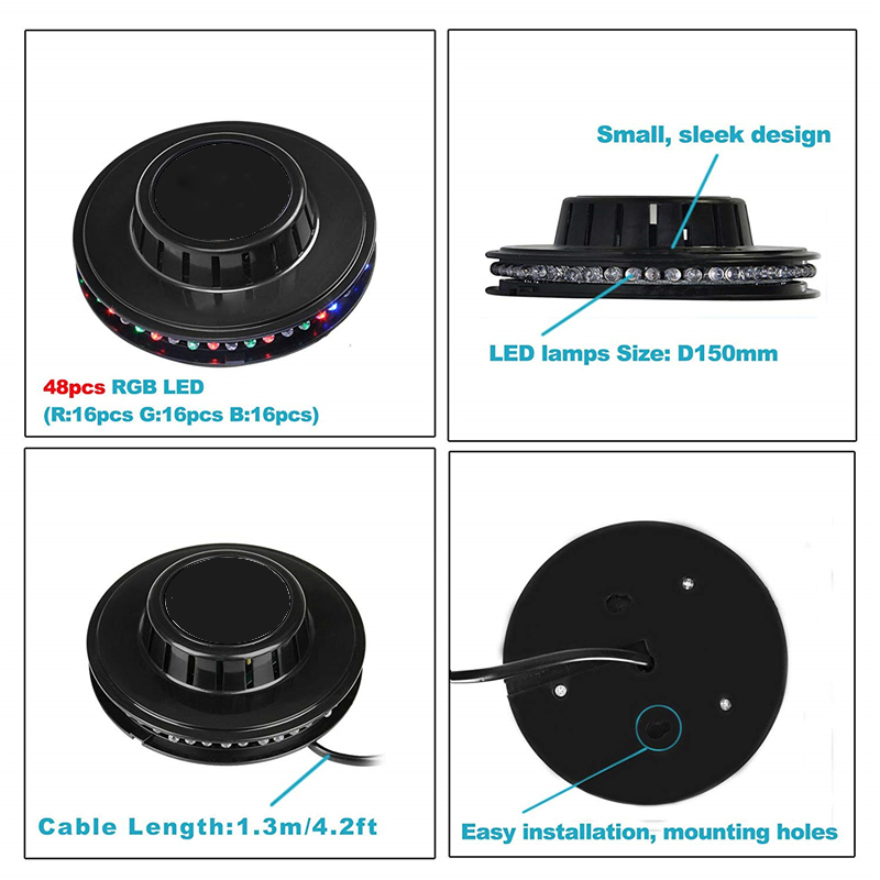 RGB Led Party Light Auto Rotating Sunflower Stage Lighting for KTV Bar Wedding DJ Show Sound Activated