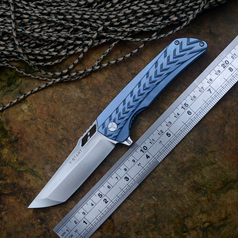 New Pocket Knife S35VN Blade Blue Titanium handle Y-START LK5019 Hunting Outdoor Camping Knives with Nylon sheath
New Pocket Knife S35VN Blade Blue Titanium handle Y-START LK5019 Hunting Outdoor Camping Knives with Nylon sheath