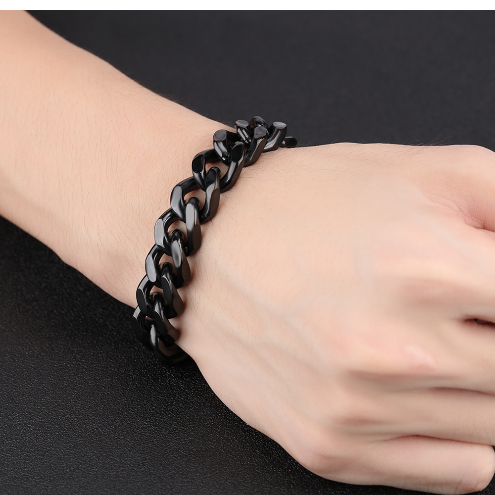 Men's Snake Bone Chain Bracelets Business Stainless Steel Titanium Steel Bangle Jewelry