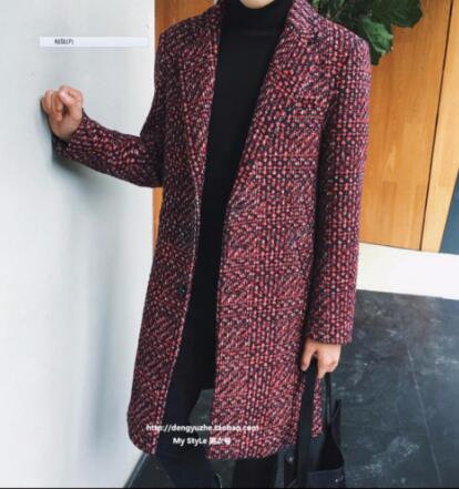 M-3XL HOT 2019 New Men' clothing fashion plaid woolen overcoat winter slim Medium style turn-down collar woolen outerwear, Wine red
M-3XL HOT 2019 New Men' clothing fashion plaid woolen overcoat winter slim Medium style turn-down collar woolen outerwear, Wine red