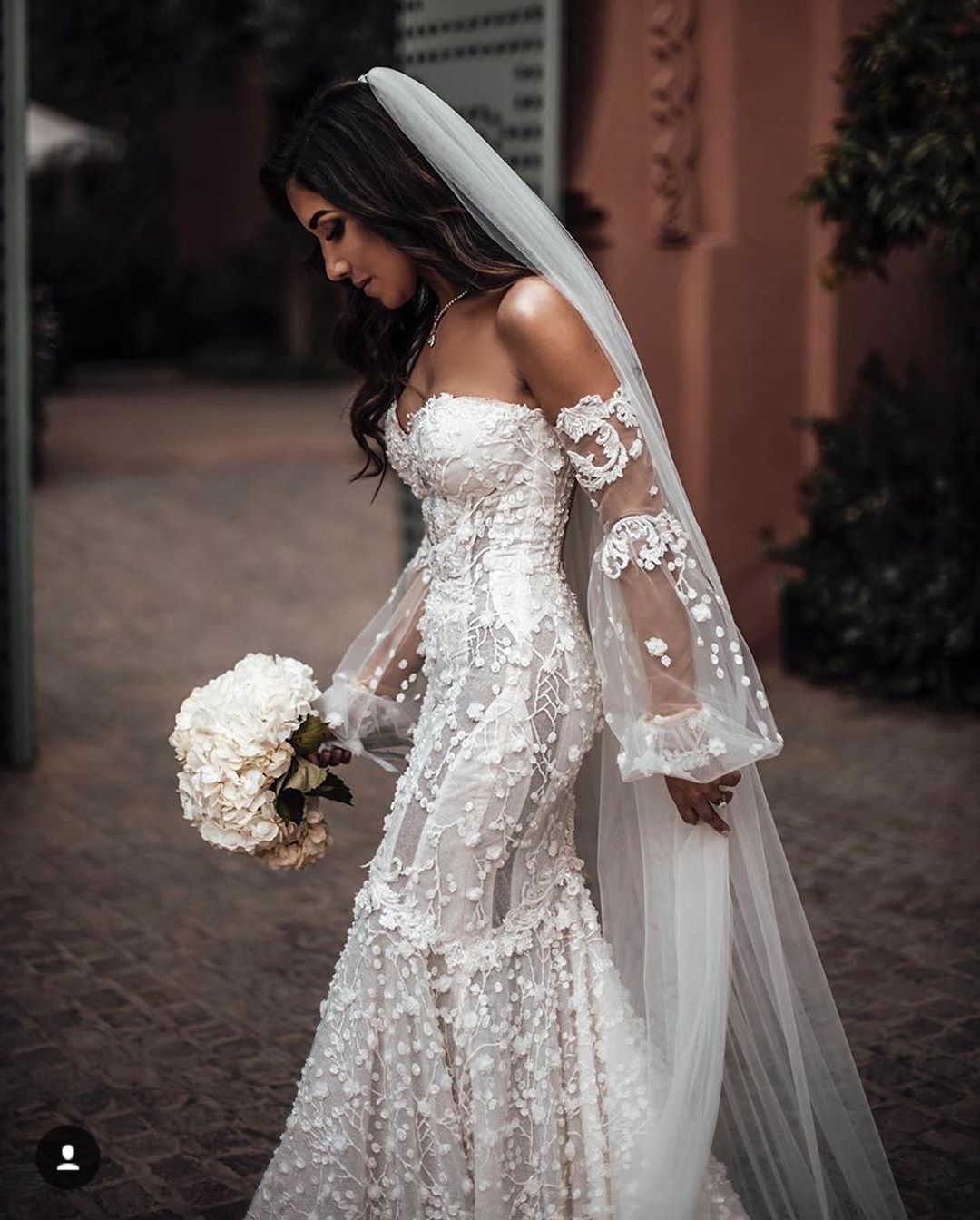 lace bohemian wedding dresses country style sweetheart beads mermaid vestido de novia with removable long sleeves brial wedding gowns
