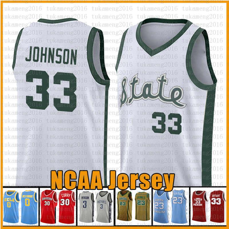 33 Earvin Johnson Basketball Jersey University of Michigan Srate NCAA College jerseys, Black
33 Earvin Johnson Basketball Jersey University of Michigan Srate NCAA College jerseys, Black