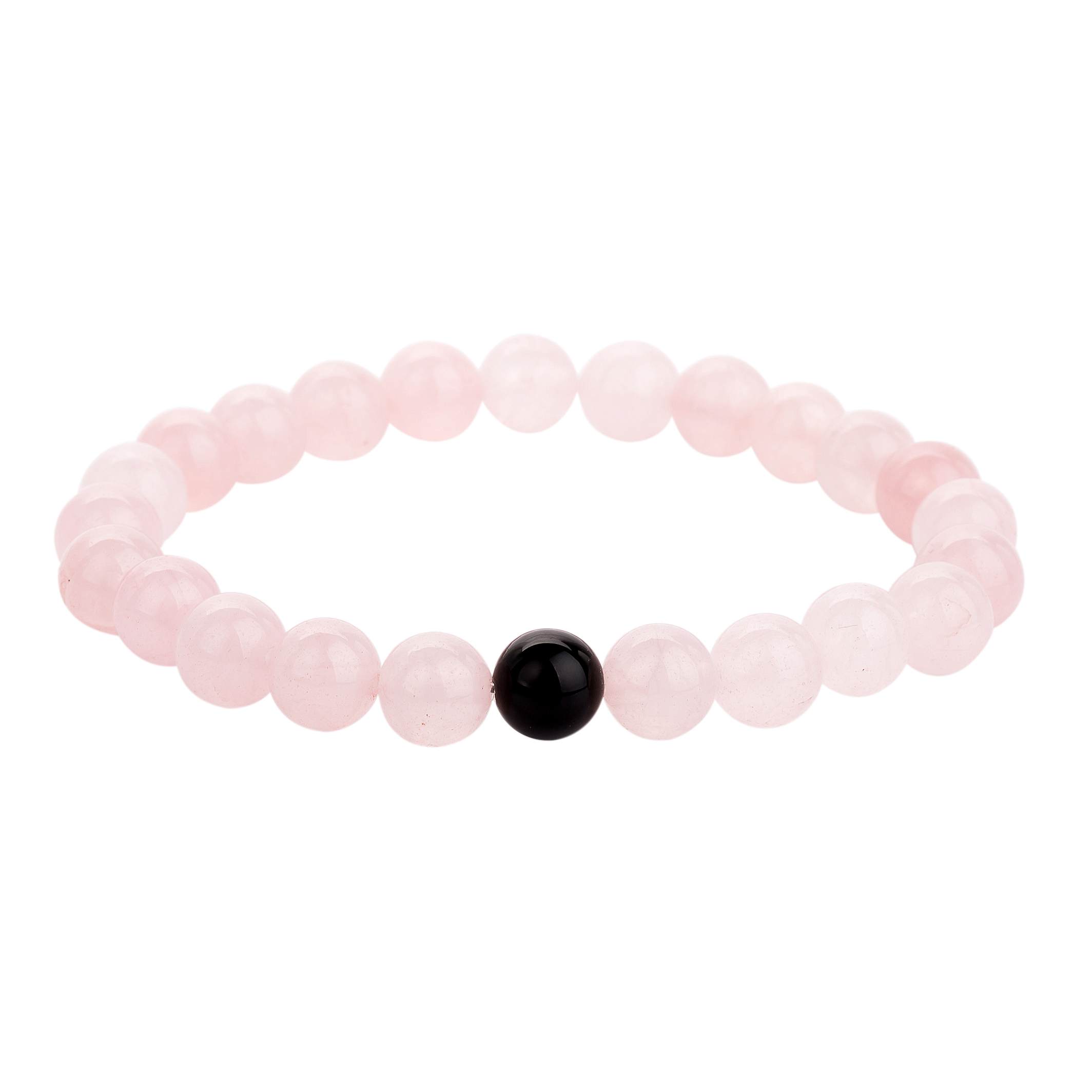 Natural Stone Bracelet Black Agate Amethyst Powder Crystal Green Dongling Men and Women Combination Suit Lovers Girlfriends Fashion Jewelry