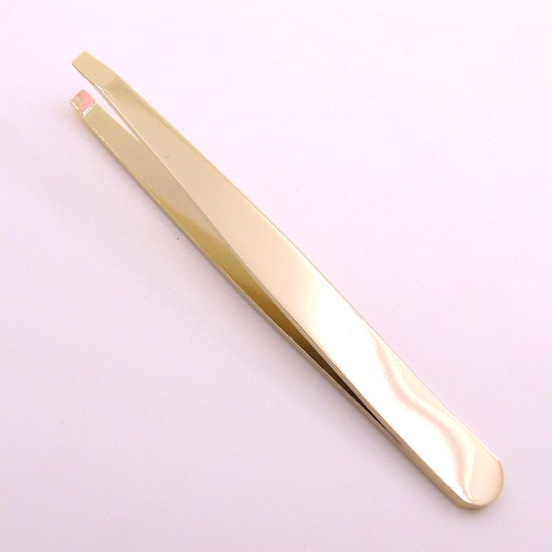 High quality Stainless Steel Tip Eyebrow Tweezers Face Hair Removal Clip Brow Trimmer Makeup Tools in stockl