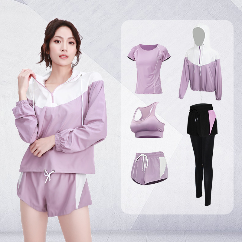 Women Tracksuit 5Pcs Sport Suit Hooded Loose Sportwear Yoga Set Fitness Gym Running Jogging Workout Clothes XL Sport Wear Female, S-081-sportwear-pur
Women Tracksuit 5Pcs Sport Suit Hooded Loose Sportwear Yoga Set Fitness Gym Running Jogging Workout Clothes XL Sport Wear Female, S-081-sportwear-pur