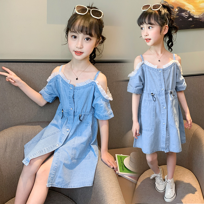 Girls Summer Denim Dress Clothing 2020 New Kids Ruffles Off Shoulder Jeans Dresses For Baby Girl Children Casual Clothes Vestido, Blue
Girls Summer Denim Dress Clothing 2020 New Kids Ruffles Off Shoulder Jeans Dresses For Baby Girl Children Casual Clothes Vestido, Blue