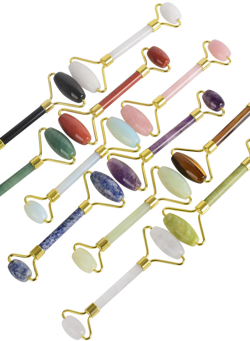 Rose Quartz Roller Slimming Face Massager Lifting Tool Natural Jade Facial Massage Roller Stone Skin Massage Beauty Care