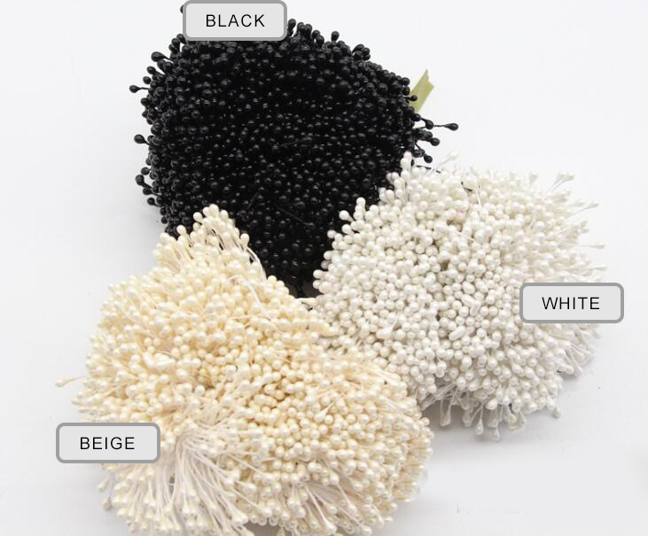 3mm multi colors options pearl flower stamen pistil cake decoration for DIY Double heads DIY Decorative Flowers Head