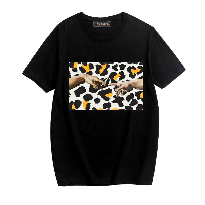 2020 Mens designer luxury t shirt Funny leopard print fashion round neck men's and women's T-shirt spring and summer trend hip hop T-shirt, White;black
2020 Mens designer luxury t shirt Funny leopard print fashion round neck men's and women's T-shirt spring and summer trend hip hop T-shirt, White;black