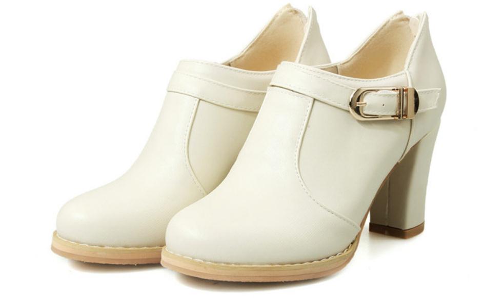 2019 Women's shoes in Spring and Autumn with New style High heel Coarse heel round head@2104, Beige
2019 Women's shoes in Spring and Autumn with New style High heel Coarse heel round head@2104, Beige