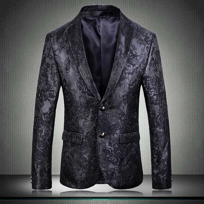 New BLACK Male Blazer Luxury Three-dimensional Jacquard Prom Blazers Men Plus Size 4XL 5XL Blazer Masculino Party Man, Gold 1912
New BLACK Male Blazer Luxury Three-dimensional Jacquard Prom Blazers Men Plus Size 4XL 5XL Blazer Masculino Party Man, Gold 1912