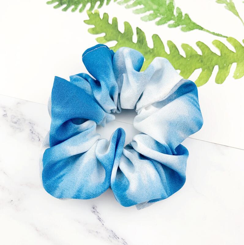 Ladies fashion Hair Scrunchies Dazzling Rainbow Shiny Metallic Large Hair Scrunchie Mermaid Elastics Ponytail Holder Hair Ties for