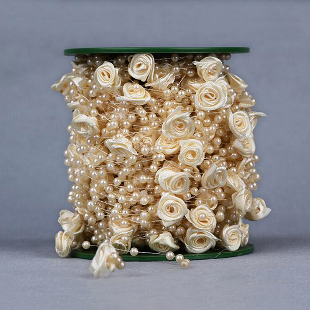 5 Meters Fishing Line Artificial Pearls flower Beads Chain Garland Flowers Wedding Party Decoration decoration mariageSupply, Beige
5 Meters Fishing Line Artificial Pearls flower Beads Chain Garland Flowers Wedding Party Decoration decoration mariageSupply, Beige