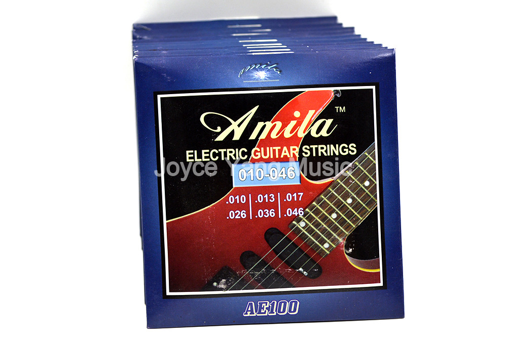 10 Sets of Amila AE100 Electric Guitar Strings 1st-6th Nickel Round Wound Strings 010-046 Free Shipping Wholesales
10 Sets of Amila AE100 Electric Guitar Strings 1st-6th Nickel Round Wound Strings 010-046 Free Shipping Wholesales