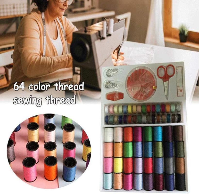 Pack Of 64 - Spools Assorted Colors Sewing Threads Set Sewing Tools Kit Hand Craft Needle And Thread Combination
Pack Of 64 - Spools Assorted Colors Sewing Threads Set Sewing Tools Kit Hand Craft Needle And Thread Combination