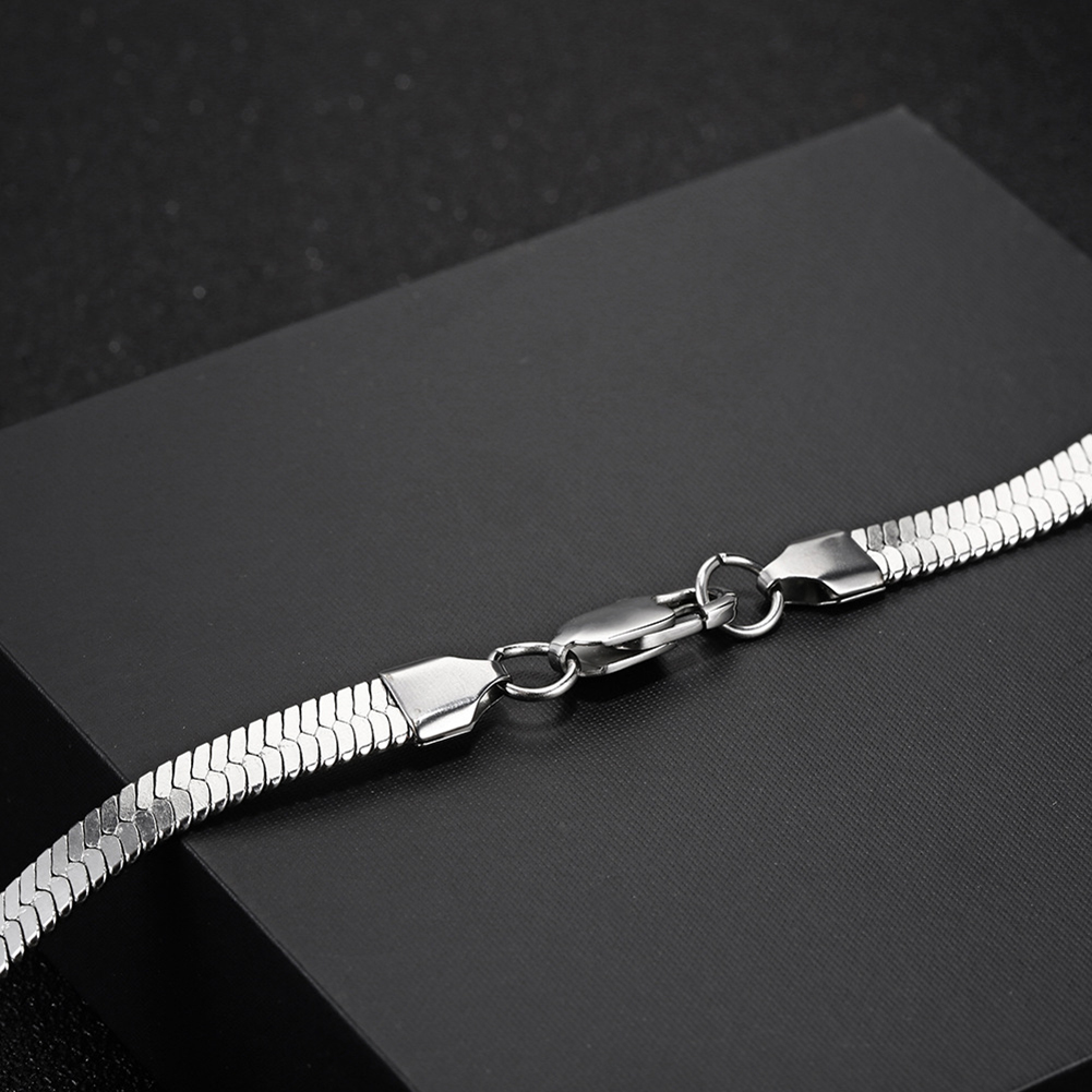 5mm Flat Snake Chain Necklace 316L Stainless Steel Blade Chain Clavicular Chain Necklace Jewelry Wholesales Accessories