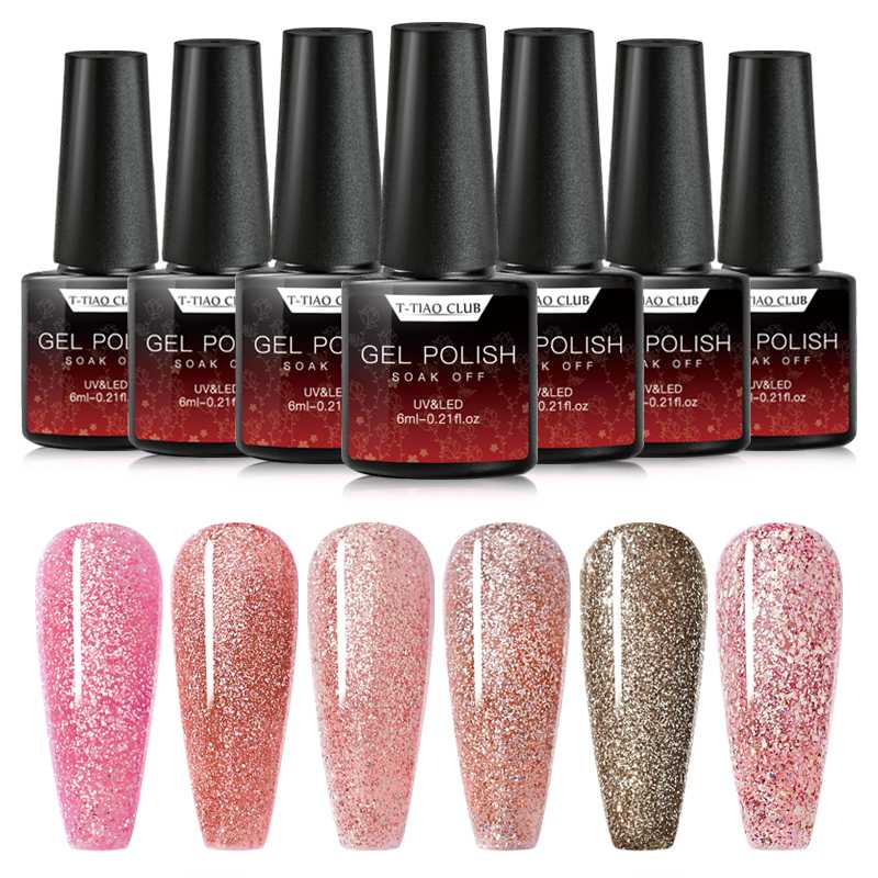T-TIAO CLUB 6ml UV Gel Nail Polish Rose Gold Glitter Sequins Soak Off Gel Varnish Colorful Polish DIY Nail Art Lacquer, Zm30397
T-TIAO CLUB 6ml UV Gel Nail Polish Rose Gold Glitter Sequins Soak Off Gel Varnish Colorful Polish DIY Nail Art Lacquer, Zm30397
