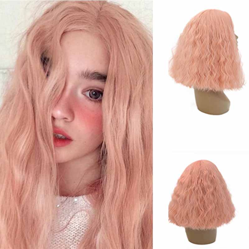 RONGDUOYI Pink Wigs Loose Wave Synthetic Lace Front Wig for Women Heat Resistant Woman Hair Middle Part Natural Hairline, As pic
RONGDUOYI Pink Wigs Loose Wave Synthetic Lace Front Wig for Women Heat Resistant Woman Hair Middle Part Natural Hairline, As pic