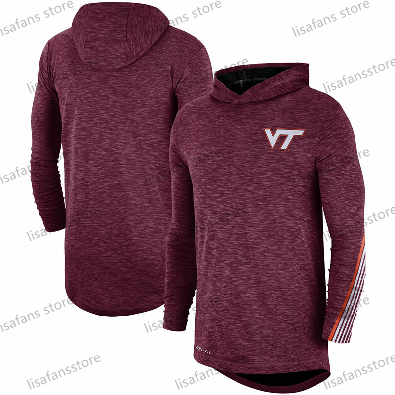 Virginia Tech Hokies Maroon Tops Sideline Long Sleeve Hooded Performance Top Tee Printed Team Color College T-Shirts size -4XL, As shows
Virginia Tech Hokies Maroon Tops Sideline Long Sleeve Hooded Performance Top Tee Printed Team Color College T-Shirts size -4XL, As shows