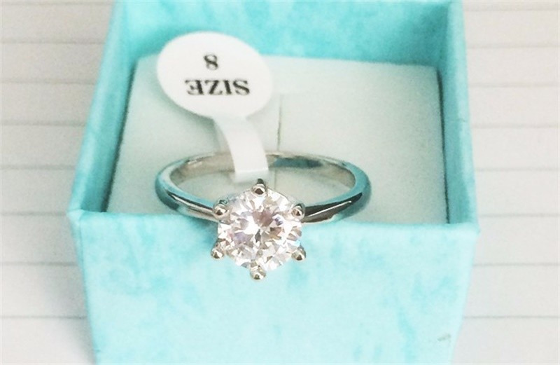 Classic Real Solid Wedding for Women Set 6mm Sona DIA cz Engagement Ring Pure Sier Rings Fine Jewelry size 4-9