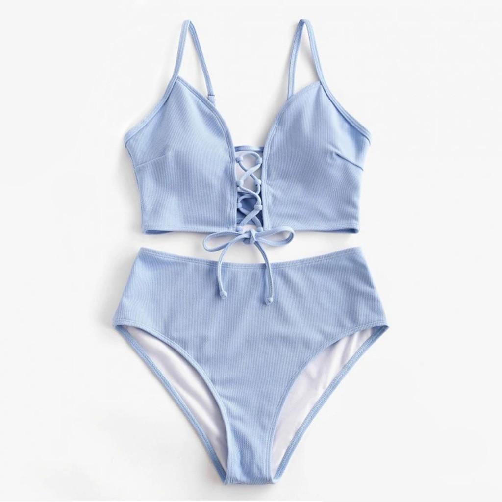 Padded Bra Straps High Waist Swimsuit Bandage Female Swimwear Women Beach Clothing Bikinis Solid Color Push Up Bikini 2020 Hot Sale
Padded Bra Straps High Waist Swimsuit Bandage Female Swimwear Women Beach Clothing Bikinis Solid Color Push Up Bikini 2020 Hot Sale