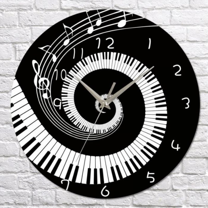 Elegant Piano Keys Black and White Modern Wall Clock Music Notes Wave Round Music Keyboard Wall Clock Lover Pianist Gift
Elegant Piano Keys Black and White Modern Wall Clock Music Notes Wave Round Music Keyboard Wall Clock Lover Pianist Gift