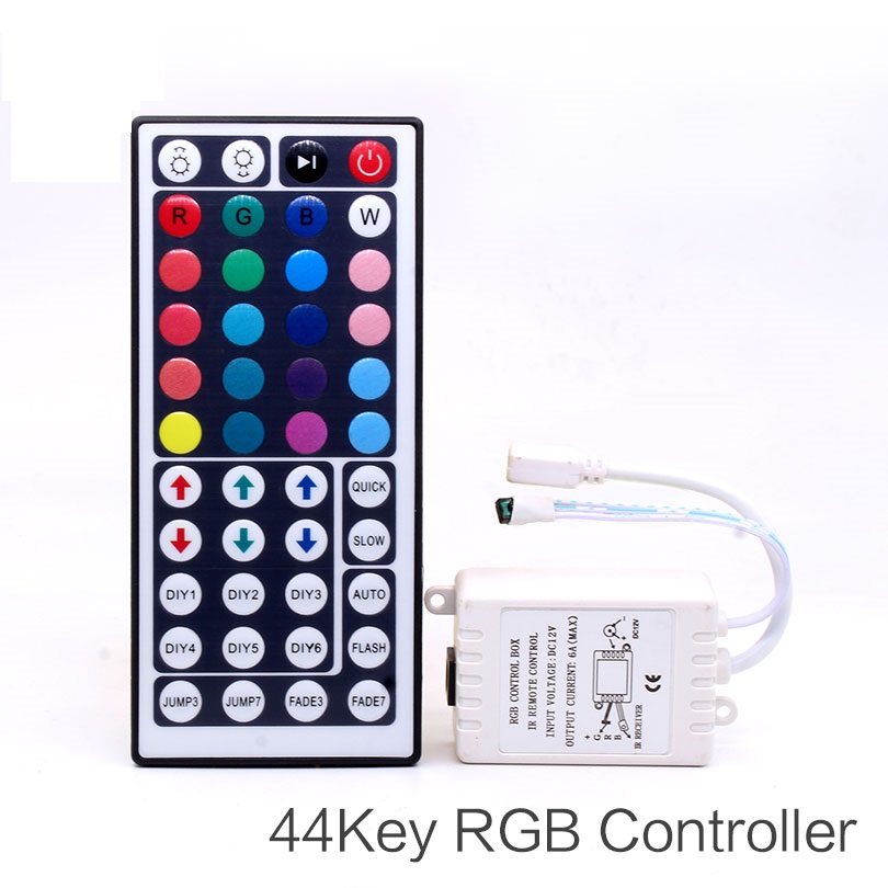 Led Controller 44 Keys LED IR RGB Controler Lights IR Remote Dimmer DC12V 6A For RGB 3528 5050
Led Controller 44 Keys LED IR RGB Controler Lights IR Remote Dimmer DC12V 6A For RGB 3528 5050