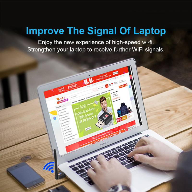 Efficient 150 Mbps USB Wi-Fi Antenna - Small Form Factor PCIe Networking Solution for Desktops