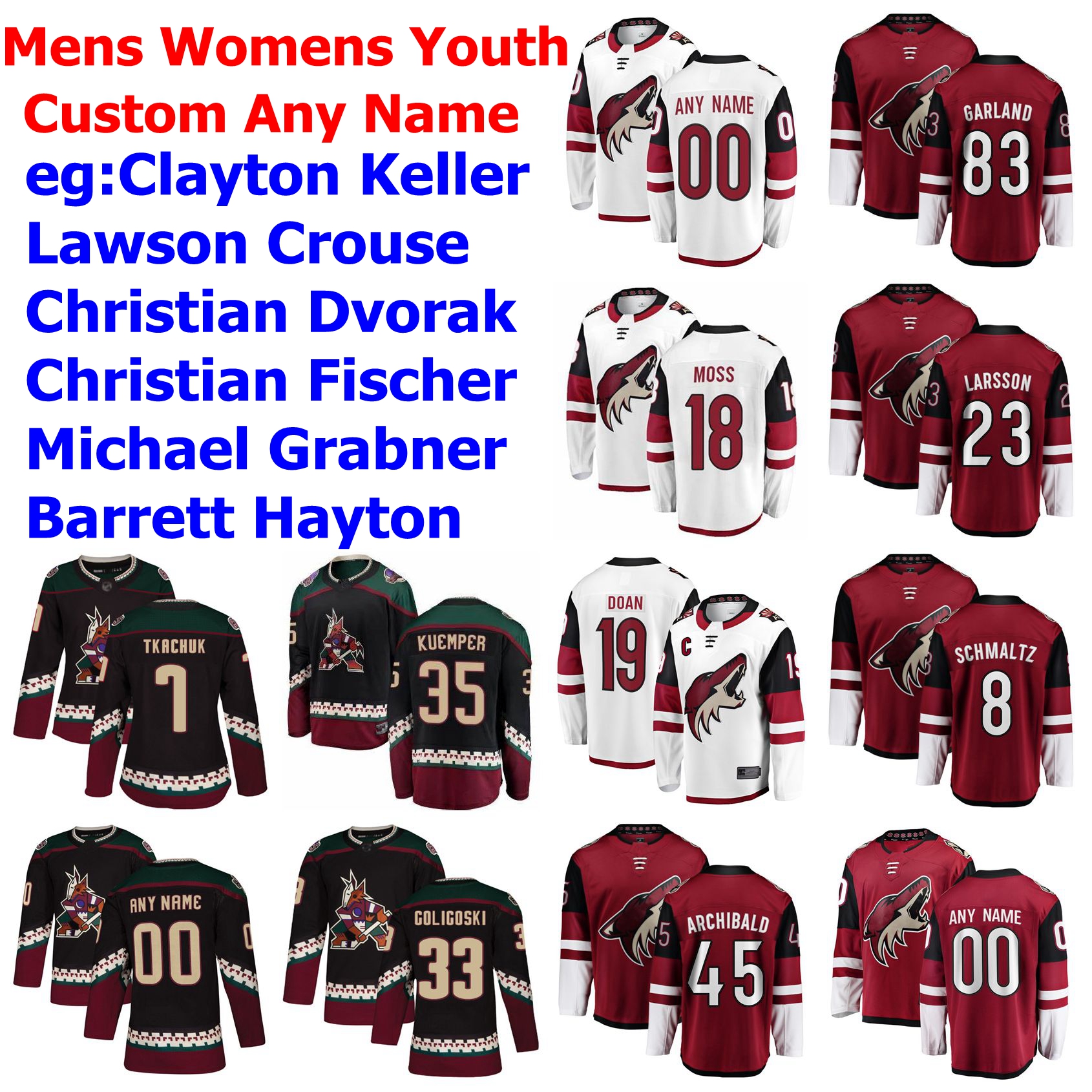 Arizona Coyotes Jerseys Womens Clayton Keller Jersey Lawson Crouse Christian Dvorak Christian Fischer Michael Grabner Hockey Jerseys Custom, Black;red
Arizona Coyotes Jerseys Womens Clayton Keller Jersey Lawson Crouse Christian Dvorak Christian Fischer Michael Grabner Hockey Jerseys Custom, Black;red