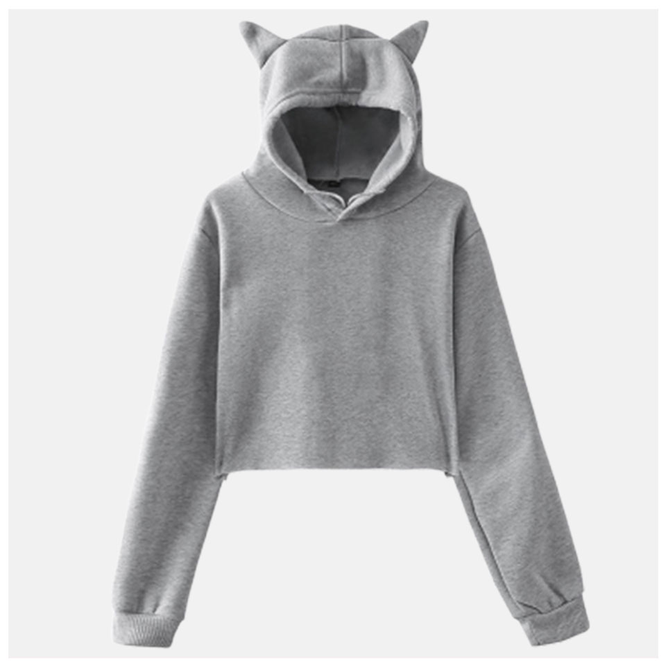 Sweatshirt Crop Top Cat Ear Hoodie Poleron Mujer 2019 Pullover Hooded Crop Top Cute Pink Navy Blue Black And White Hoodie Women, Black hoodie
Sweatshirt Crop Top Cat Ear Hoodie Poleron Mujer 2019 Pullover Hooded Crop Top Cute Pink Navy Blue Black And White Hoodie Women, Black hoodie