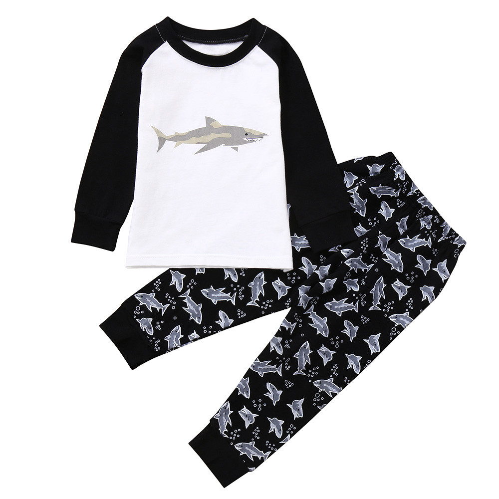 Fashion Children's girls clothes cotton 2PCS Children Kids Boys Cartoon Shark Print Top Clothes+Pants Outfits Set H4, White
Fashion Children's girls clothes cotton 2PCS Children Kids Boys Cartoon Shark Print Top Clothes+Pants Outfits Set H4, White