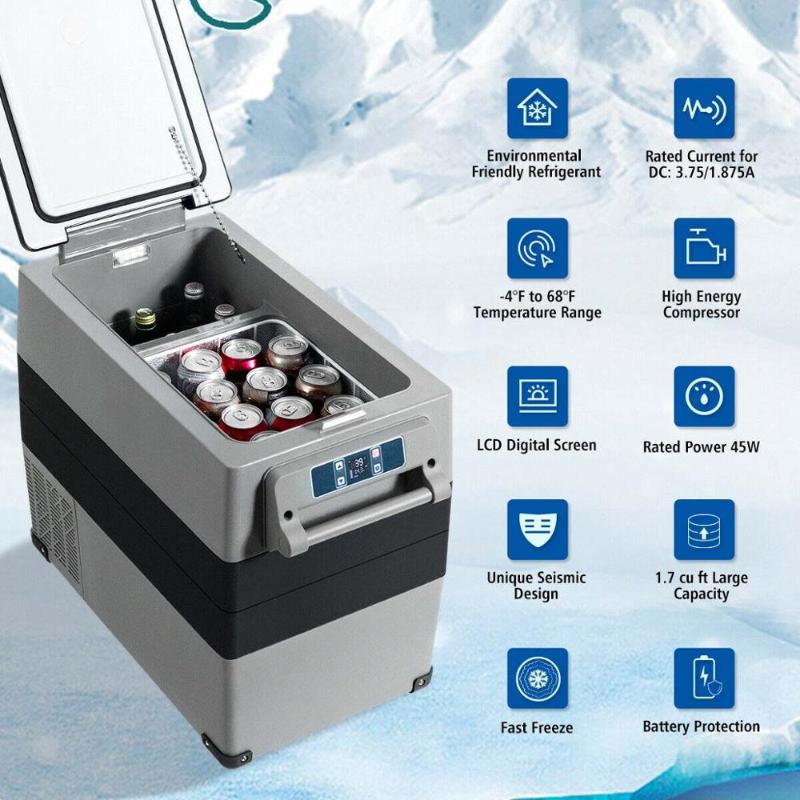 55L Compressor Car Home Using 12V 24V 220V Camping Cooling fridge Portable Refrigerator Car Cooler Fridge Freezer
55L Compressor Car Home Using 12V 24V 220V Camping Cooling fridge Portable Refrigerator Car Cooler Fridge Freezer