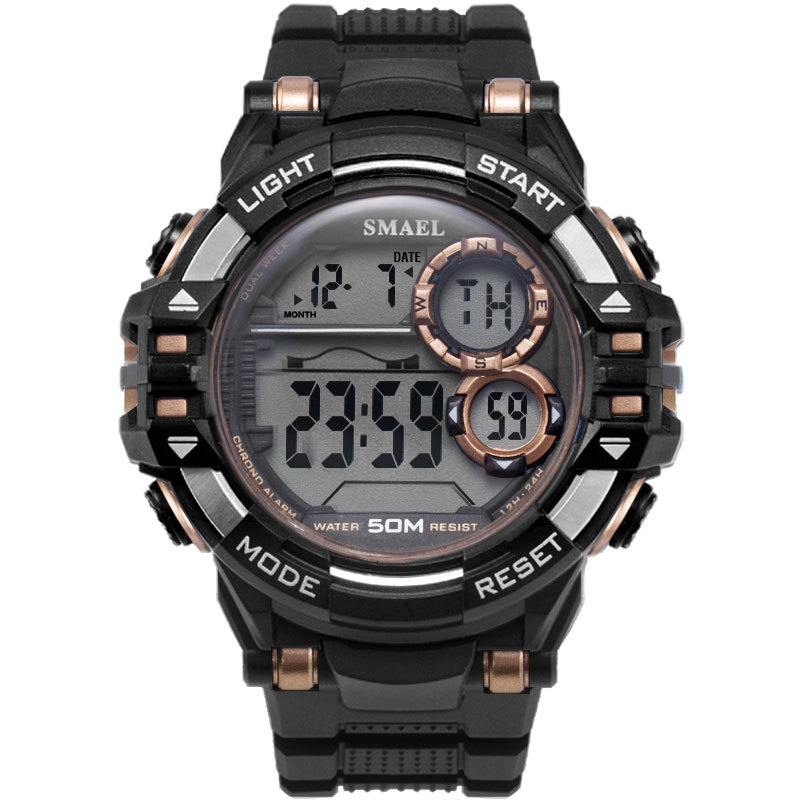 New outdoor sports waterproof and shockproof single display electronic watch men's watch
New outdoor sports waterproof and shockproof single display electronic watch men's watch