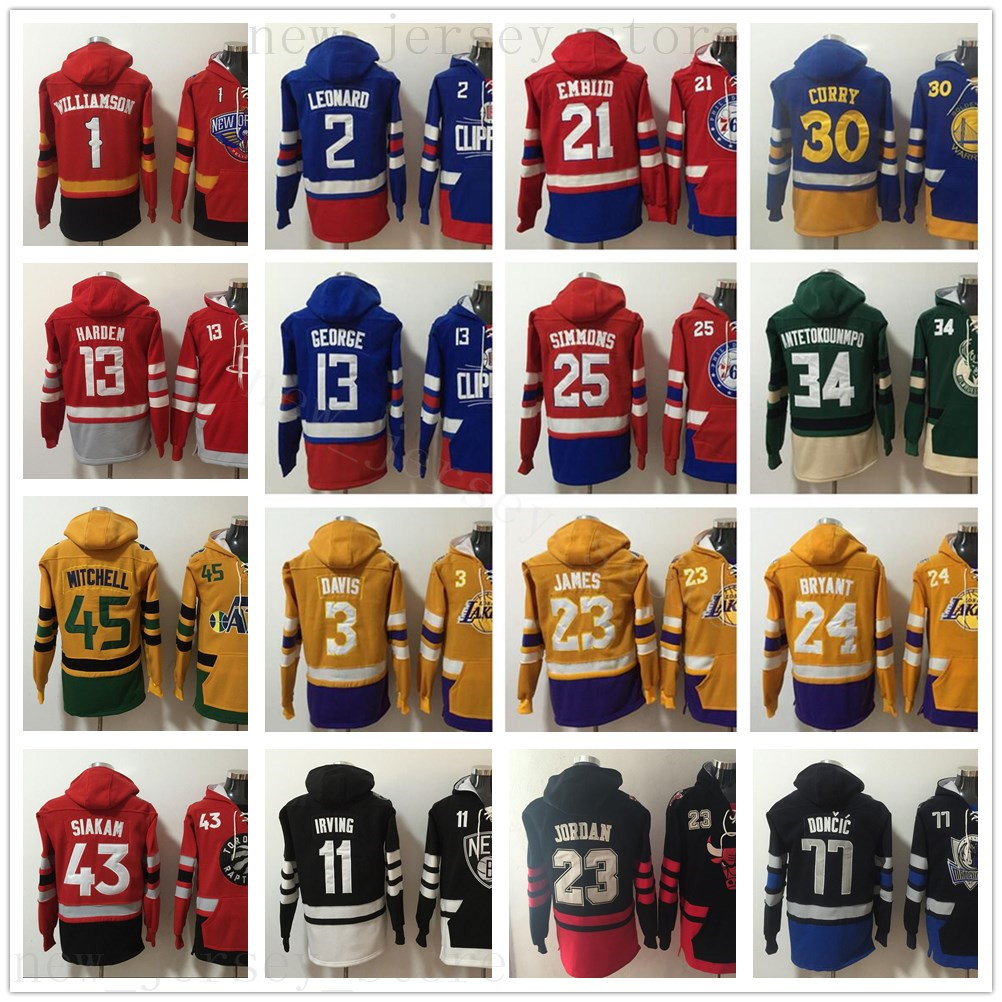 Stitched basketball Hoodies Jackets Jersey Top Quality White Blue Yellow Red Green Mens Hoodie Accept Custom Add price от DHgate WW