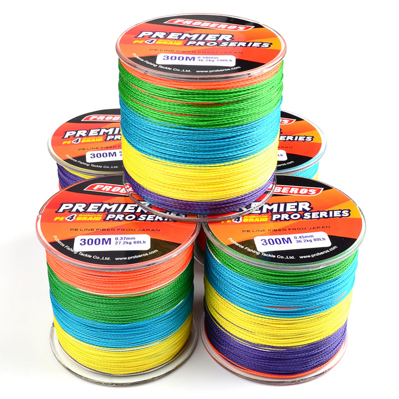 300Meters Multicolor Fishing Lines 4 Strands Braided Line Available 6LB-100LB PE Line
300Meters Multicolor Fishing Lines 4 Strands Braided Line Available 6LB-100LB PE Line