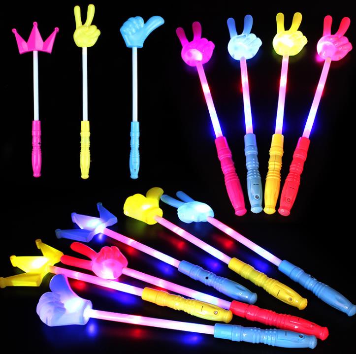 Flashing Wand Glow Sticks Light Up Magical Crown Star Gesture Stick Wands for Party Wedding Concert Event Raves atmosphere Prop kids favors