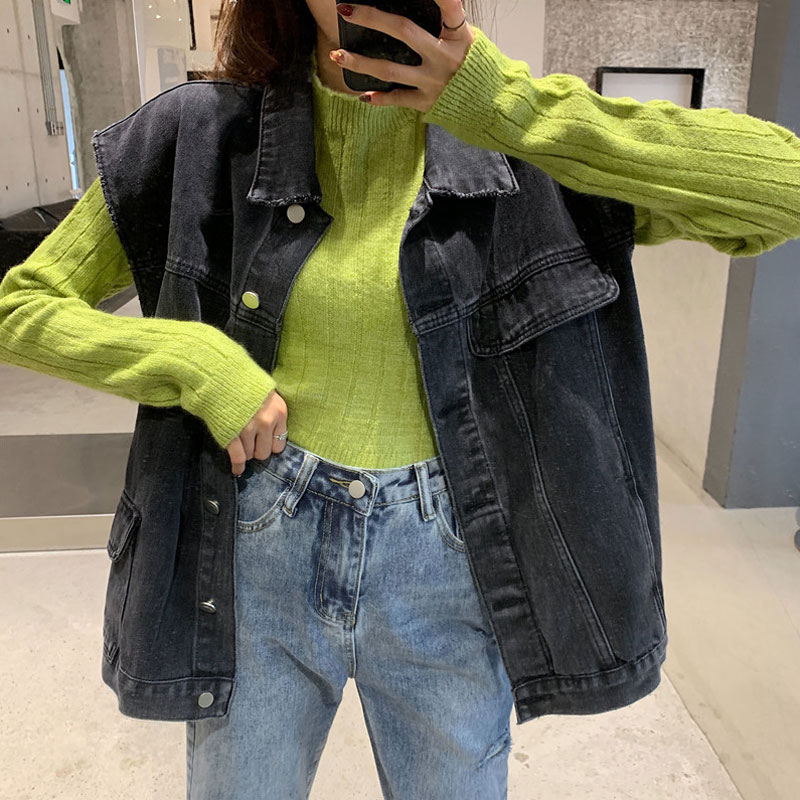 Denim Vest Jacket Female Loose Wild Boyfriend Style Retro Sleeveless Outer Vest Top, Gray
Denim Vest Jacket Female Loose Wild Boyfriend Style Retro Sleeveless Outer Vest Top, Gray