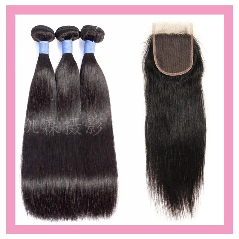 Brazilian Virgin Hair Silky Straight 3 Bundles With 4X4 Lace Closure Wholesale Baby Hair Closure With 3 Bundles Natural Color
Brazilian Virgin Hair Silky Straight 3 Bundles With 4X4 Lace Closure Wholesale Baby Hair Closure With 3 Bundles Natural Color