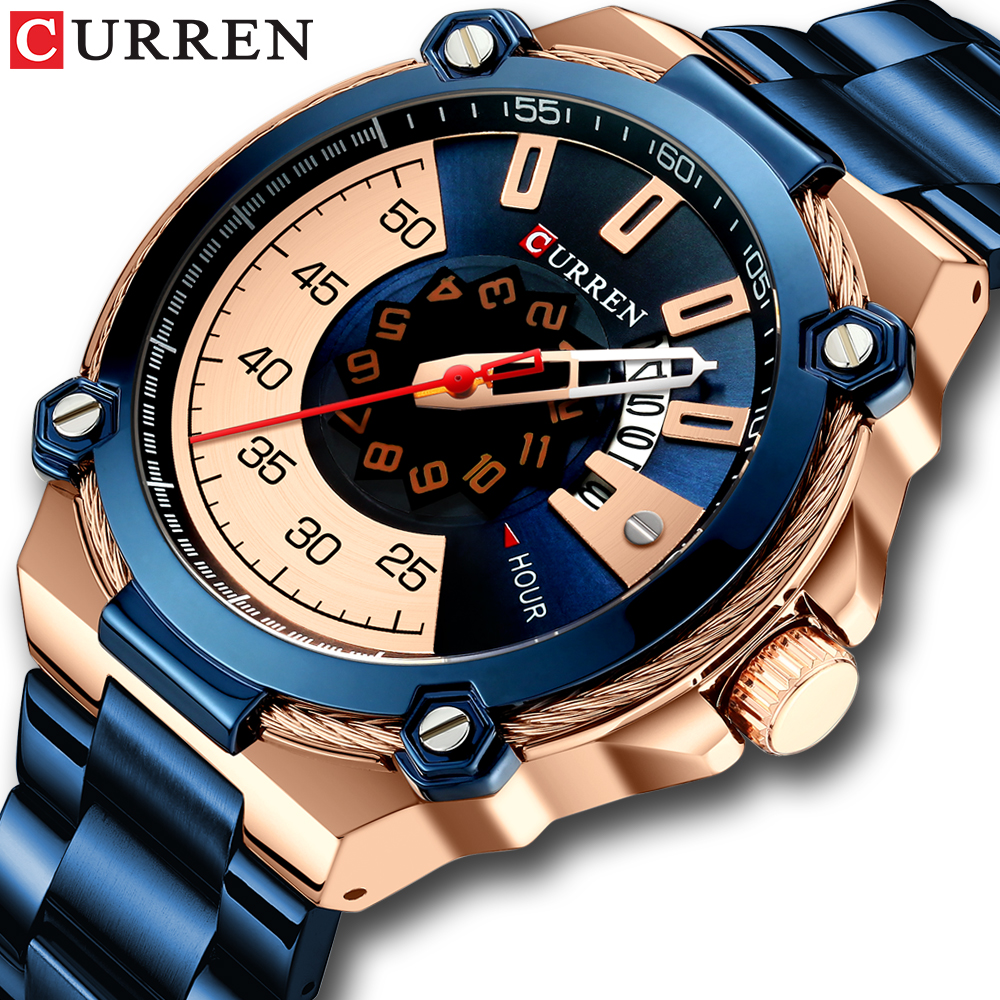 CURREN Design Watches Men's Watch Quartz Clock Male Fashion Stainless Steel Wristwatch with Auto Date Causal Business New Watch, Black
CURREN Design Watches Men's Watch Quartz Clock Male Fashion Stainless Steel Wristwatch with Auto Date Causal Business New Watch, Black
