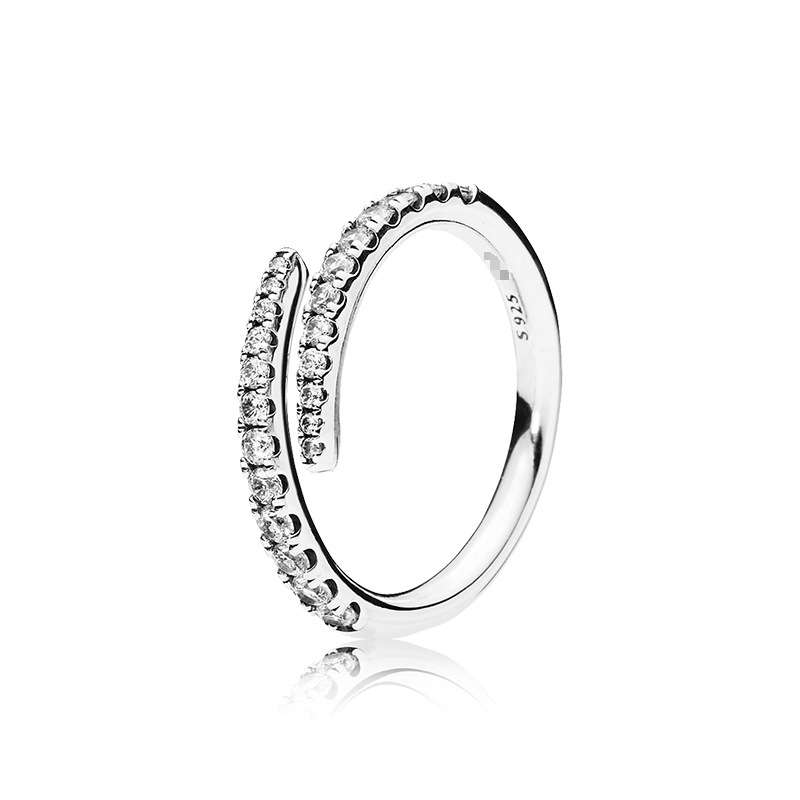 Wholesale-S925 Sterling Silver Ring Reversible Intertwined Ring Crown Fashion Ring Fashion Couple Rings Wild Matching Box Supply