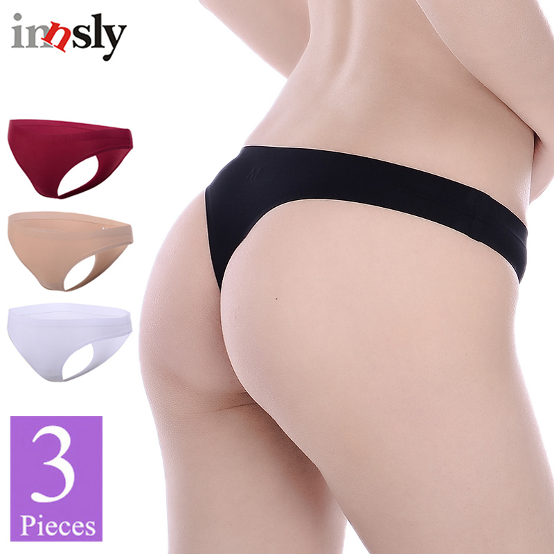 3 Pieces/Pack Thongs Women Seamless Panties Ice Silk Female Sexy Underwear Big Size Ladies G-Strings Briefs Bikini T Back, Black
3 Pieces/Pack Thongs Women Seamless Panties Ice Silk Female Sexy Underwear Big Size Ladies G-Strings Briefs Bikini T Back, Black