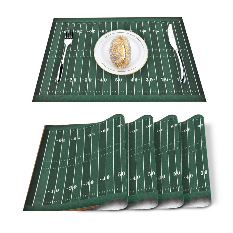 4/6 Pcs Placemat Table Mat Blackboard Soccer Football American For Tables Heat-insulation Linen Cotton Kitchen Dining Pads
4/6 Pcs Placemat Table Mat Blackboard Soccer Football American For Tables Heat-insulation Linen Cotton Kitchen Dining Pads
