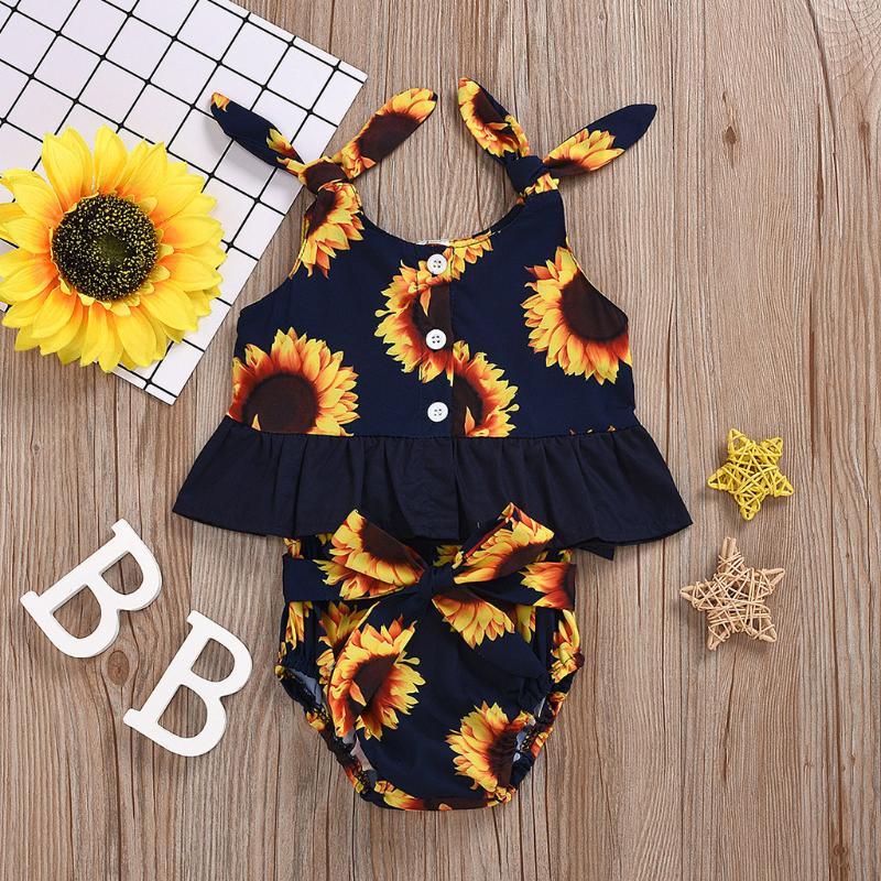 3/18M summer clothes for baby girl newborn set Sleeveless Sunflower Print Suspender Tops+Shorts Outfit vestiti bambina estivi t5, As photo
3/18M summer clothes for baby girl newborn set Sleeveless Sunflower Print Suspender Tops+Shorts Outfit vestiti bambina estivi t5, As photo