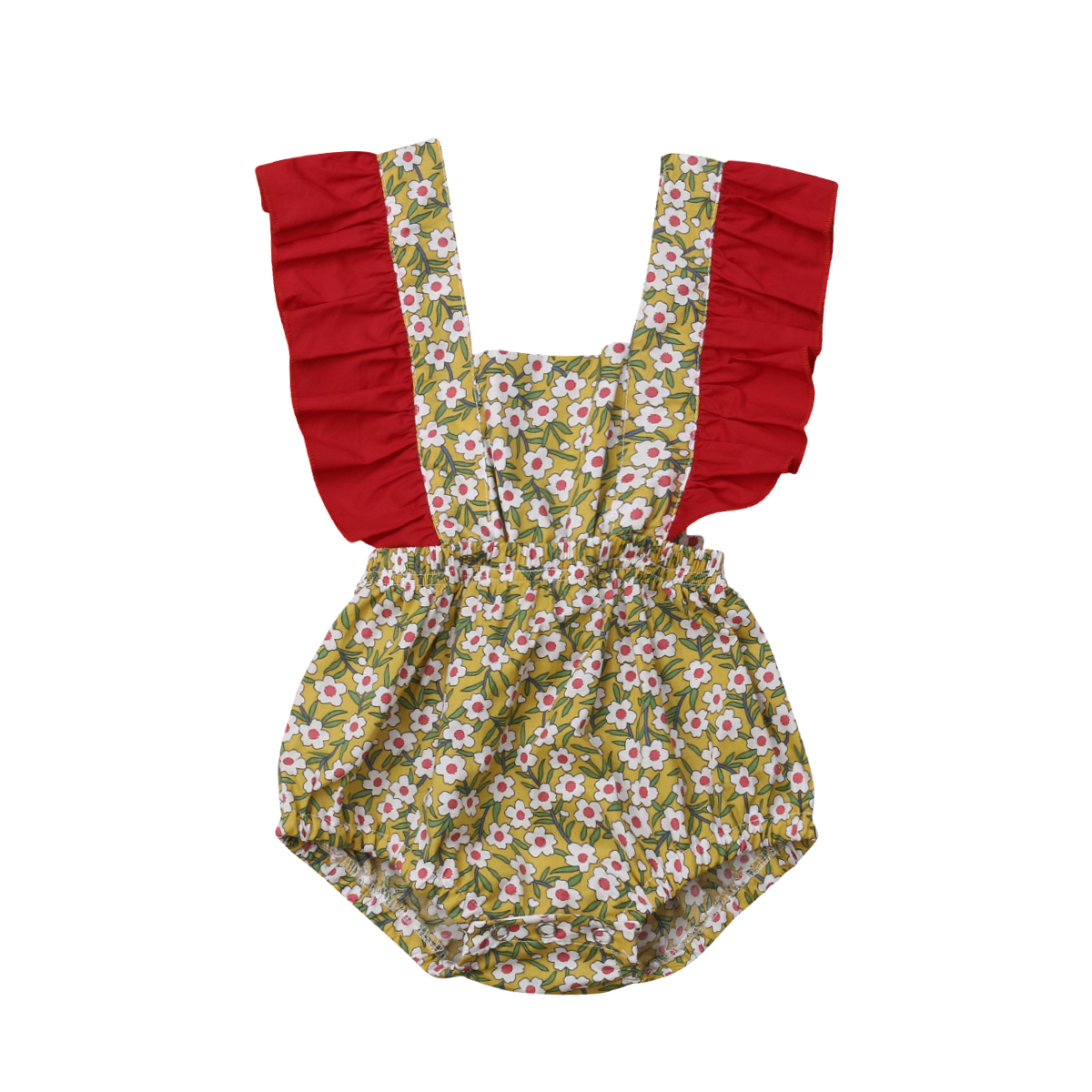 Baby Girl Floral Ruffle Sleeveless Romper Jumpsuit for Newborn Baby Girl Infant Children Clothes Kid Clothing