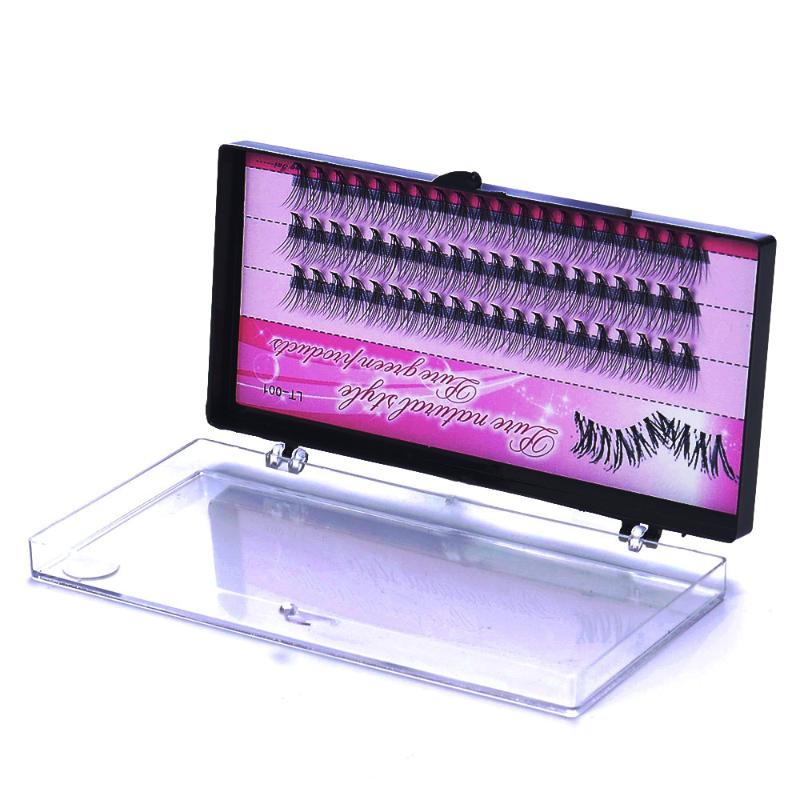 60Pcs 6/8/10/12/14mm Grafting Fake False Eyelashes Individual Black Long Cluster Eye Lashe Extensions Makeup Tools Drop Shipping