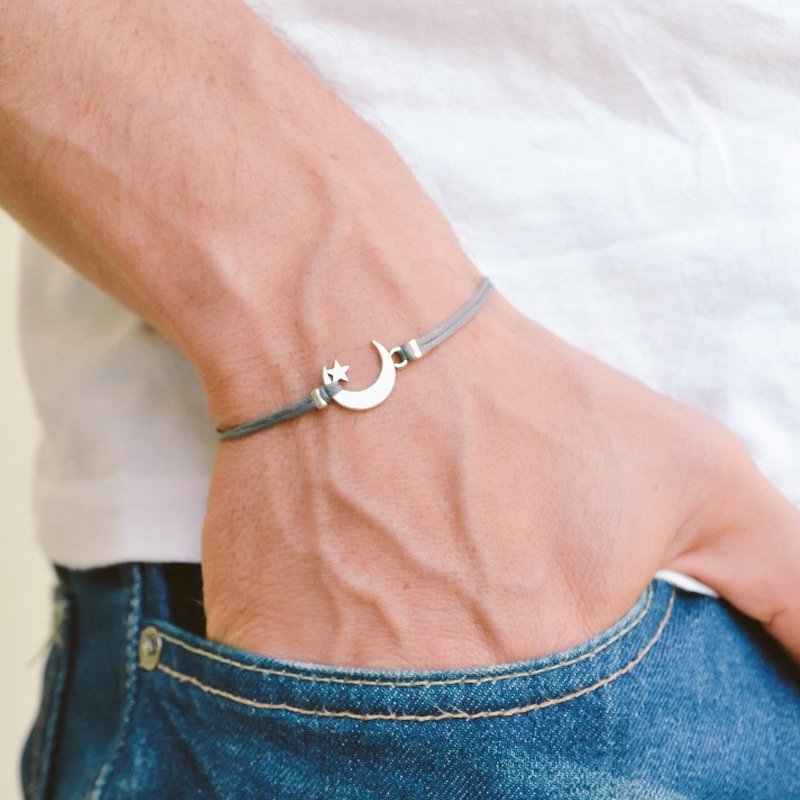 Unisex Friendship Statement Jewelry With Card Silver Charm Adjustable Make A Triple Moon And Stars Bracelets For Women
Unisex Friendship Statement Jewelry With Card Silver Charm Adjustable Make A Triple Moon And Stars Bracelets For Women